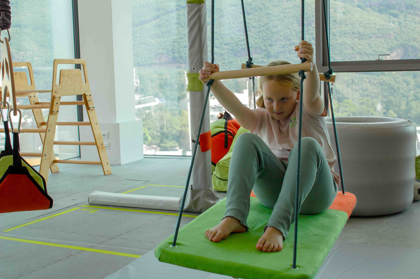 Elongated Platform Swing