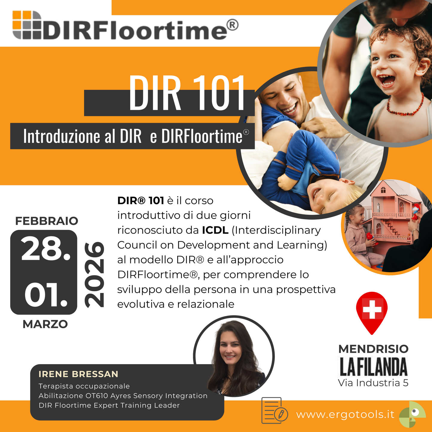 Corso introduttivo DIR floortime DIR101- Mendrisio 28.02-01.03.26