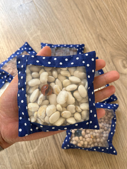 Sacchetti ponderati con finestra trasparente