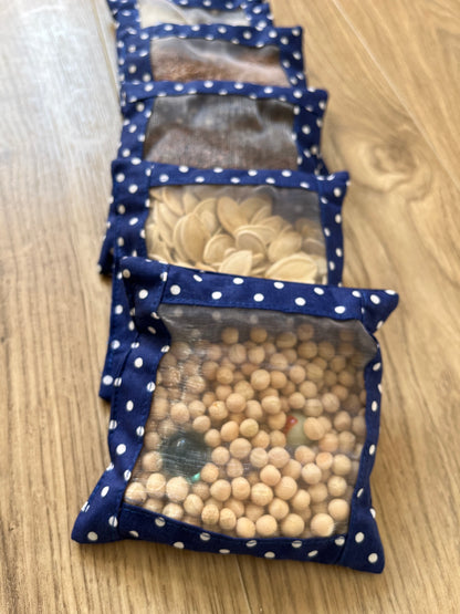 Sacchetti ponderati con finestra trasparente